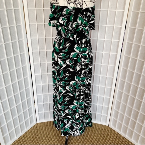 Green Plant Maxi Sleeveless Dress Womens Medium - Picture 4 of 9